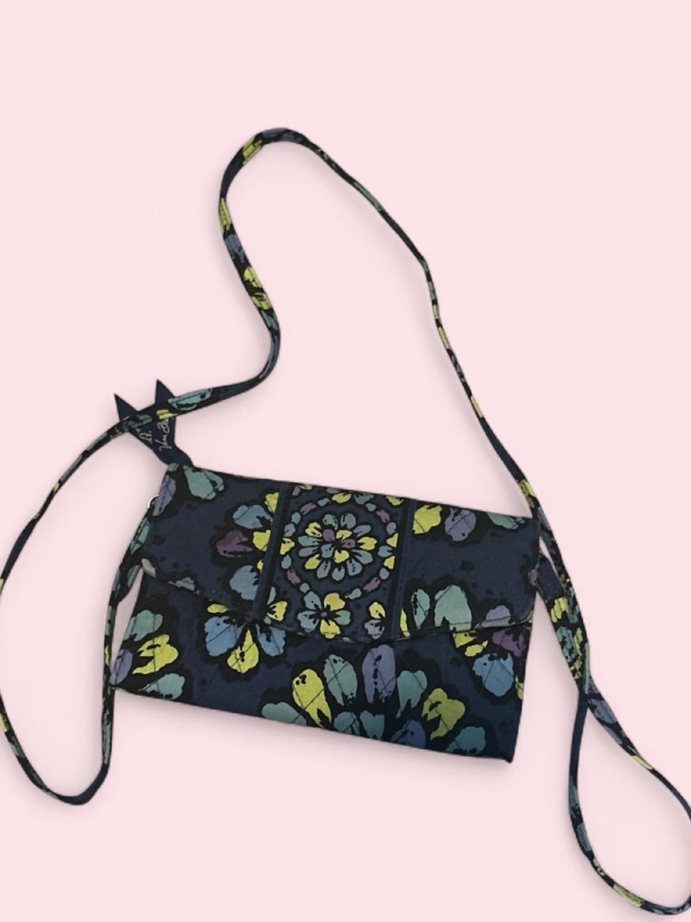 Vera Bradley Floral Crossbody Clutch in Navy